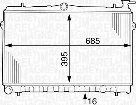 Magneti Marelli 350213123800 - Radiator, mühərrikin soyudulması furqanavto.az