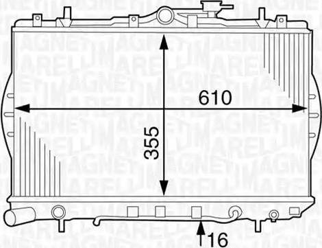 Magneti Marelli 350213123700 - Radiator, mühərrikin soyudulması furqanavto.az