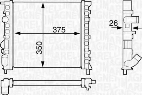 Magneti Marelli 350213122100 - Radiator, mühərrikin soyudulması furqanavto.az