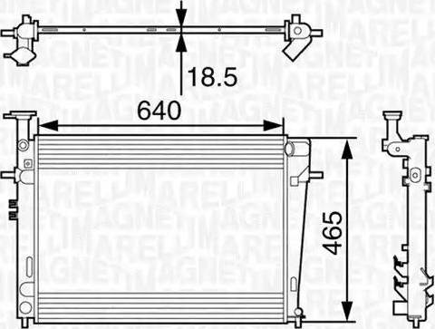 Magneti Marelli 350213127400 - Radiator, mühərrikin soyudulması furqanavto.az