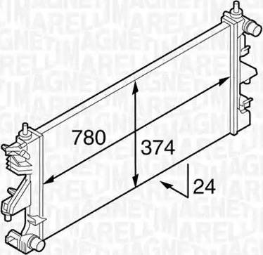 Magneti Marelli 350213127100 - Radiator, mühərrikin soyudulması furqanavto.az