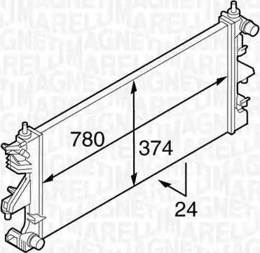 Magneti Marelli 350213127200 - Radiator, mühərrikin soyudulması furqanavto.az