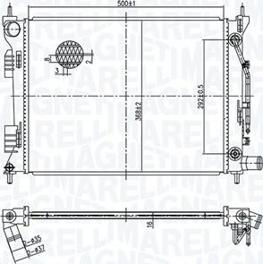 Magneti Marelli 350213179400 - Radiator, mühərrikin soyudulması furqanavto.az