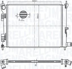 Magneti Marelli 350213179500 - Radiator, mühərrikin soyudulması furqanavto.az