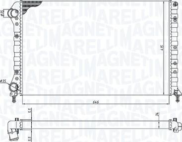 Magneti Marelli 350213179000 - Radiator, mühərrikin soyudulması furqanavto.az