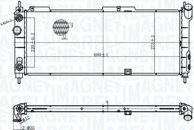 Magneti Marelli 350213174400 - Radiator, mühərrikin soyudulması furqanavto.az