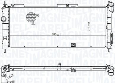 Magneti Marelli 350213175300 - Radiator, mühərrikin soyudulması furqanavto.az