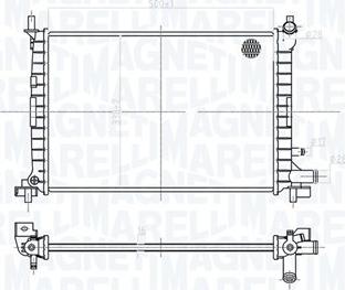 Magneti Marelli 350213176900 - Radiator, mühərrikin soyudulması furqanavto.az