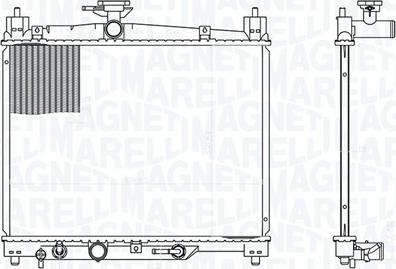 Magneti Marelli 350213176300 - Radiator, mühərrikin soyudulması furqanavto.az