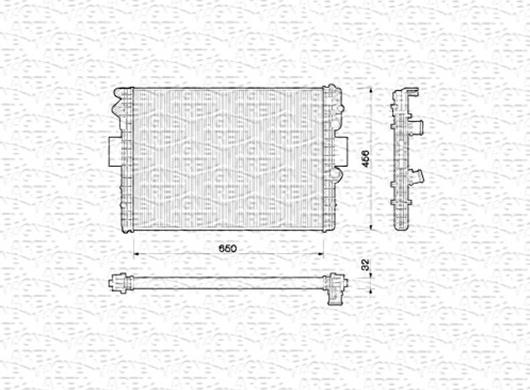 Magneti Marelli 350213170000 - Radiator, mühərrikin soyudulması furqanavto.az