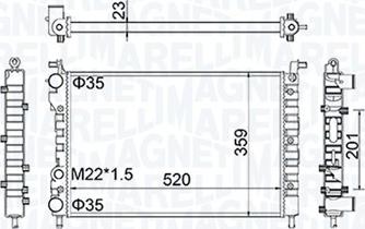 Magneti Marelli 350213171100 - Radiator, mühərrikin soyudulması furqanavto.az