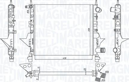 Magneti Marelli 350213171800 - Radiator, mühərrikin soyudulması furqanavto.az