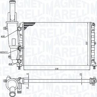 Magneti Marelli 350213171200 - Radiator, mühərrikin soyudulması furqanavto.az