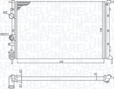 Magneti Marelli 350213171700 - Radiator, mühərrikin soyudulması furqanavto.az