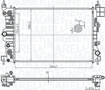 Magneti Marelli 350213178900 - Radiator, mühərrikin soyudulması furqanavto.az