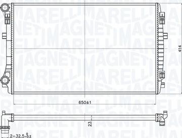 Magneti Marelli 350213173400 - Radiator, mühərrikin soyudulması furqanavto.az