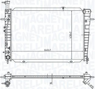 Magneti Marelli 350213173300 - Radiator, mühərrikin soyudulması furqanavto.az