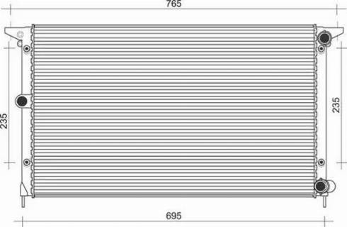 Magneti Marelli 350213844000 - Radiator, mühərrikin soyudulması furqanavto.az