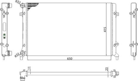 Magneti Marelli 350213853003 - Radiator, mühərrikin soyudulması furqanavto.az