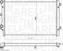 Magneti Marelli 350213852000 - Radiator, mühərrikin soyudulması furqanavto.az