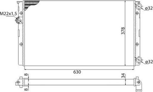 Magneti Marelli 350213809003 - Radiator, mühərrikin soyudulması furqanavto.az