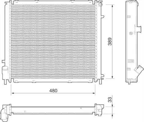 Magneti Marelli 350213813000 - Radiator, mühərrikin soyudulması furqanavto.az