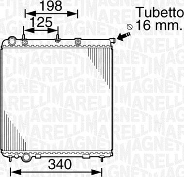 Magneti Marelli 350213821000 - Radiator, mühərrikin soyudulması furqanavto.az