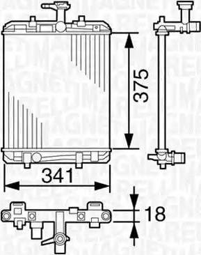 Magneti Marelli 350213390000 - Radiator, mühərrikin soyudulması furqanavto.az