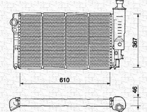 Magneti Marelli 350213341000 - Radiator, mühərrikin soyudulması furqanavto.az