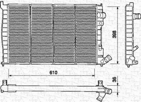 Magneti Marelli 350213313000 - Radiator, mühərrikin soyudulması furqanavto.az