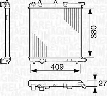 Magneti Marelli 350213389000 - Radiator, mühərrikin soyudulması furqanavto.az