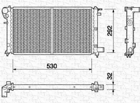 Magneti Marelli 350213375000 - Radiator, mühərrikin soyudulması furqanavto.az