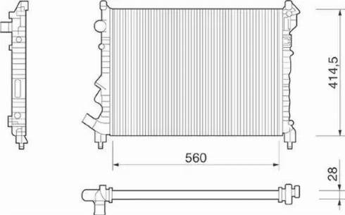 Magneti Marelli 350213254000 - Radiator, mühərrikin soyudulması furqanavto.az