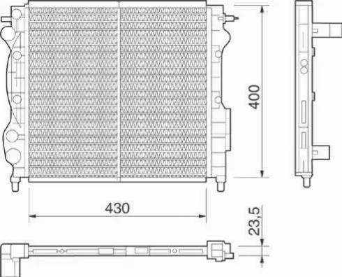 Magneti Marelli 350213255000 - Radiator, mühərrikin soyudulması furqanavto.az