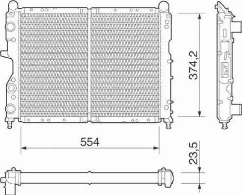 Magneti Marelli 350213256000 - Radiator, mühərrikin soyudulması furqanavto.az