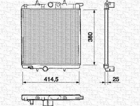 Magneti Marelli 350213250000 - Radiator, mühərrikin soyudulması furqanavto.az