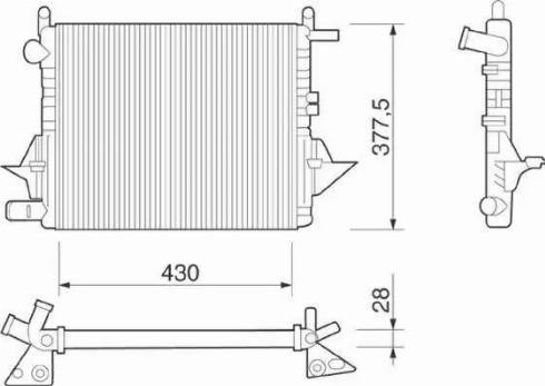 Magneti Marelli 350213265000 - Radiator, mühərrikin soyudulması furqanavto.az