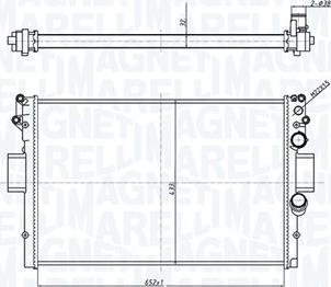 Magneti Marelli 350213209400 - Radiator, mühərrikin soyudulması furqanavto.az