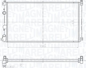 Magneti Marelli 350213209500 - Radiator, mühərrikin soyudulması furqanavto.az