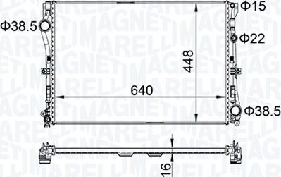 Magneti Marelli 350213205400 - Radiator, mühərrikin soyudulması www.furqanavto.az
