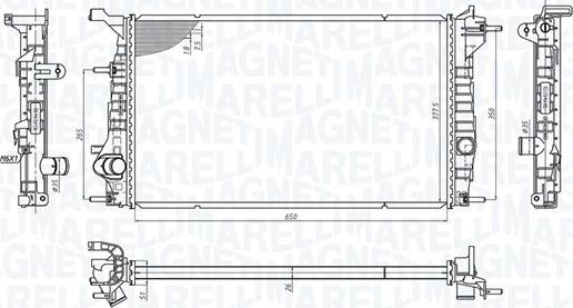 Magneti Marelli 350213200600 - Radiator, mühərrikin soyudulması furqanavto.az