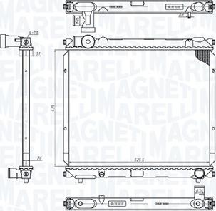 Magneti Marelli 350213200700 - Radiator, mühərrikin soyudulması furqanavto.az