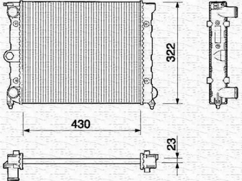 Magneti Marelli 350213201000 - Radiator, mühərrikin soyudulması furqanavto.az