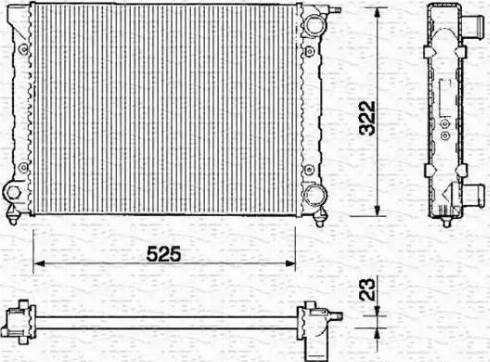 Magneti Marelli 350213203000 - Radiator, mühərrikin soyudulması furqanavto.az