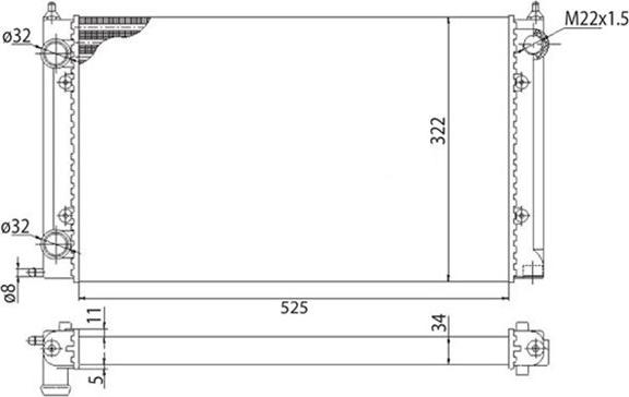 Magneti Marelli 350213203003 - Radiator, mühərrikin soyudulması furqanavto.az
