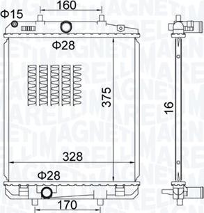 Magneti Marelli 350213203100 - Radiator, mühərrikin soyudulması furqanavto.az