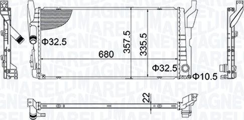 Magneti Marelli 350213202900 - Radiator, mühərrikin soyudulması furqanavto.az