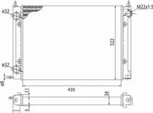 Magneti Marelli 350213202003 - Radiator, mühərrikin soyudulması furqanavto.az