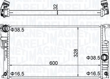 Magneti Marelli 350213202300 - Radiator, mühərrikin soyudulması furqanavto.az