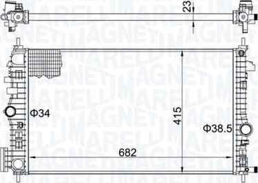 Magneti Marelli 350213207100 - Radiator, mühərrikin soyudulması furqanavto.az